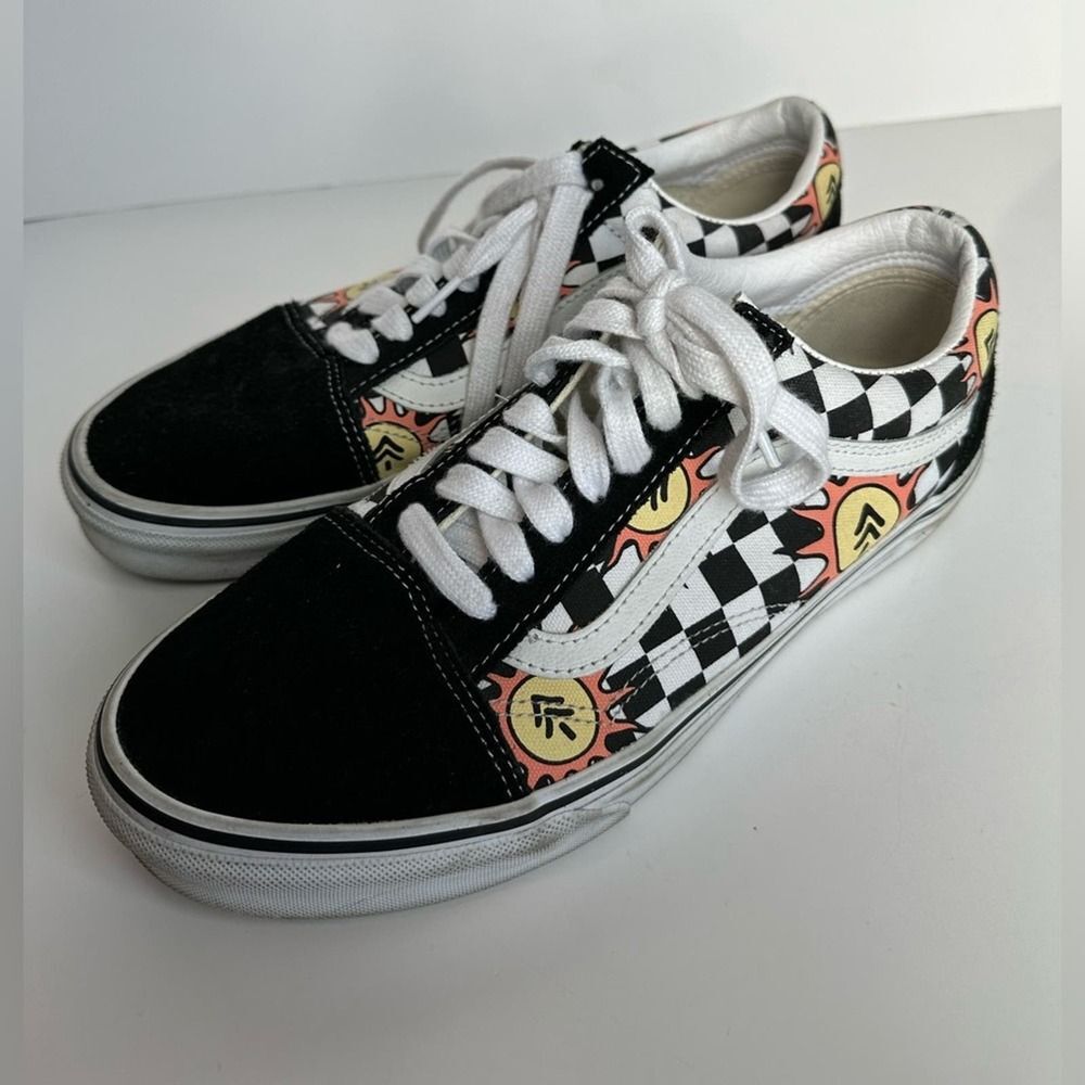 Vans x Parks Project Old Skool Low Shoes Mens 9 White Black Checkered Sneaker